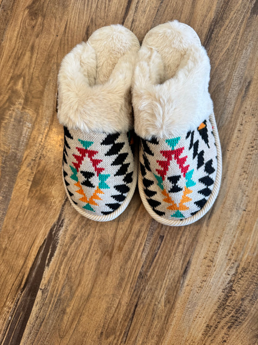 Aztec Design Slippers