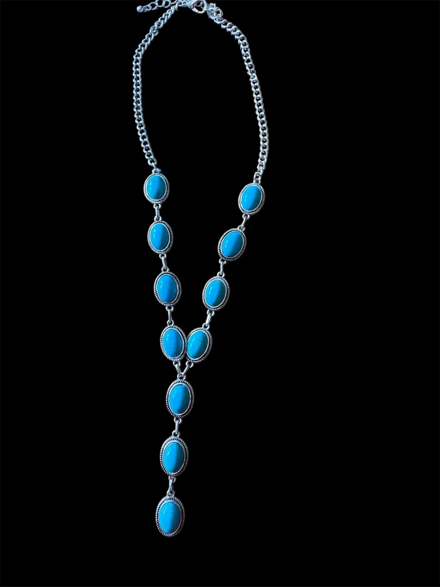 Beautiful turquoise v neck necklace